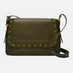 Fossil Harper Crossbody Bag Green Moss Leather- NWT